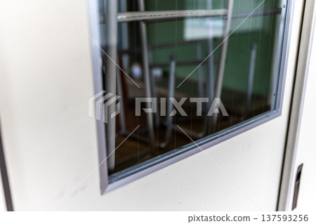 School classroom doors and windows 137593256
