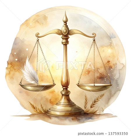 天秤座經典水彩插畫 | 天秤座與十二星座圖案 5 / 傳單與海報素材 天秤座經典水彩插畫 | 天秤座與十二星座圖案 5 / 傳單與海報素材 137593350