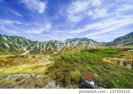 View of Tateyama from Murododaira in autumn 137593410