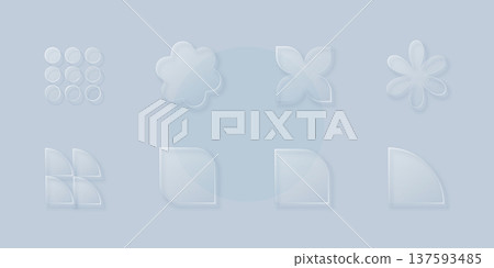 Abstract glass shapes set Abstract glass shapes set 137593485