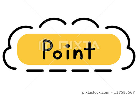Hand-drawn cute fluffy cloud frame and point letters Hand-drawn cute fluffy cloud frame and point letters 137593567