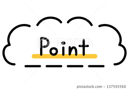 Hand-drawn cute fluffy cloud frame and point letters Hand-drawn cute fluffy cloud frame and point letters 137593568