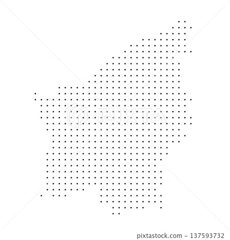 San Marino country dotted map. Black spot pixel illustration isolated on white background. Vector circle mosaic. San Marino country dotted map. Black spot pixel illustration isolated on white background. Vector circle mosaic. 137593732