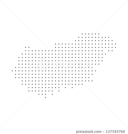 Hungary country dotted map. Black spot pixel illustration isolated on white background. Vector circle mosaic. Hungary country dotted map. Black spot pixel illustration isolated on white background. Vector circle mosaic. 137593768