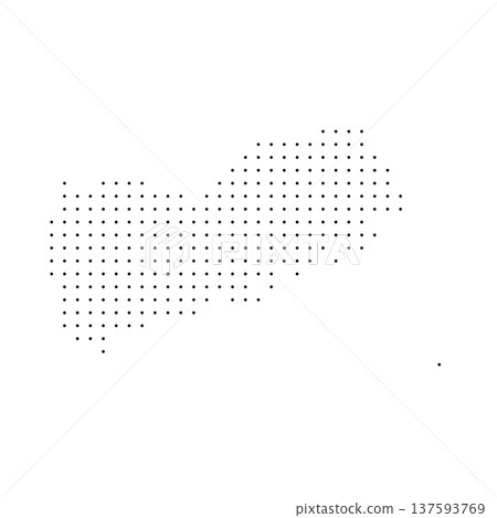 Yemen country dotted map. Black spot pixel illustration isolated on white background. Vector circle mosaic. Yemen country dotted map. Black spot pixel illustration isolated on white background. Vector circle mosaic. 137593769