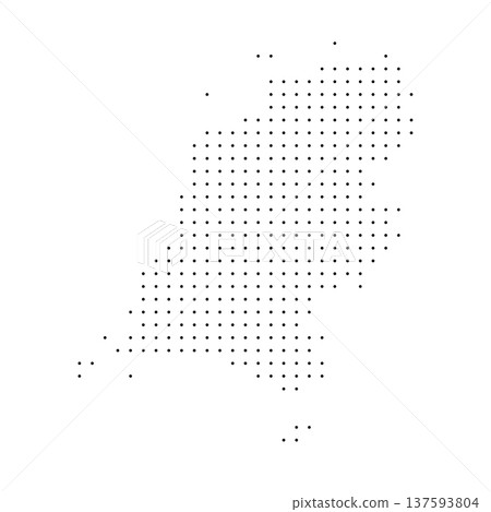 Netherlands country dotted map. Black spot pixel illustration isolated on white background. Vector circle mosaic. Netherlands country dotted map. Black spot pixel illustration isolated on white background. Vector circle mosaic. 137593804