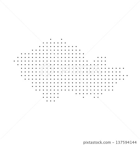Czech Republic country dotted map. Black spot pixel illustration isolated on white background. Vector circle mosaic. Czech Republic country dotted map. Black spot pixel illustration isolated on white background. Vector circle mosaic. 137594144