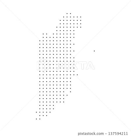 Belize country dotted map. Black spot pixel illustration isolated on white background. Vector circle mosaic. Belize country dotted map. Black spot pixel illustration isolated on white background. Vector circle mosaic. 137594211