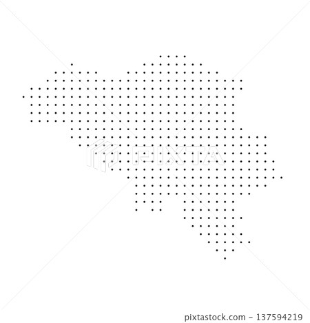 Belgium country dotted map. Black spot pixel illustration isolated on white background. Vector circle mosaic. Belgium country dotted map. Black spot pixel illustration isolated on white background. Vector circle mosaic. 137594219