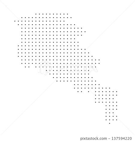 Armenia country dotted map. Black spot pixel illustration isolated on white background. Vector circle mosaic. Armenia country dotted map. Black spot pixel illustration isolated on white background. Vector circle mosaic. 137594220