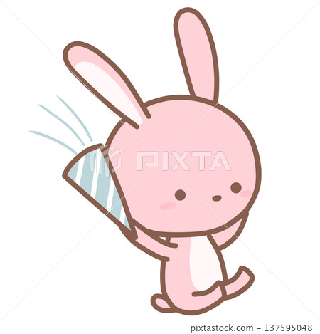 Rabbit jumping with a cracker 137595048