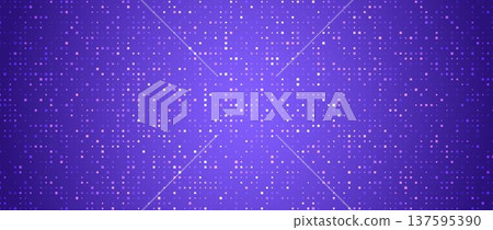 Purple glowing square pixel pattern. Dark violet mosaic texture backdrop. Abstract neon technology grid wallpaper. Vector modern business, science, healthcare, medicine, presentation background Purple glowing square pixel pattern. Dark violet mosaic texture backdrop. Abstract neon technology grid wallpaper. Vector modern business, science, healthcare, medicine, presentation background 137595390