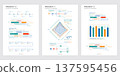 Business elements charts in color. Vector illustration. 137595456
