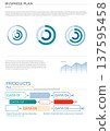 Business data analysis charts in color. Vector elements charts. 137595458