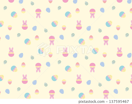 Pop and cute Easter background material 137595467