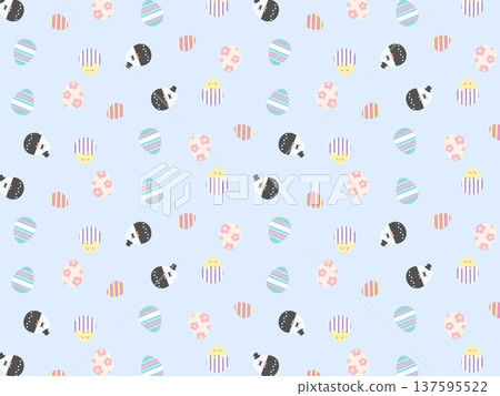 Pop and cute Easter background material 137595522