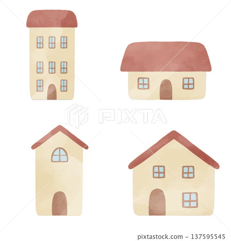 一棟風格簡潔的手繪房屋 | 房屋、住宅建築、窗戶、屋頂 一棟風格簡潔的手繪房屋 | 房屋、住宅建築、窗戶、屋頂 137595545