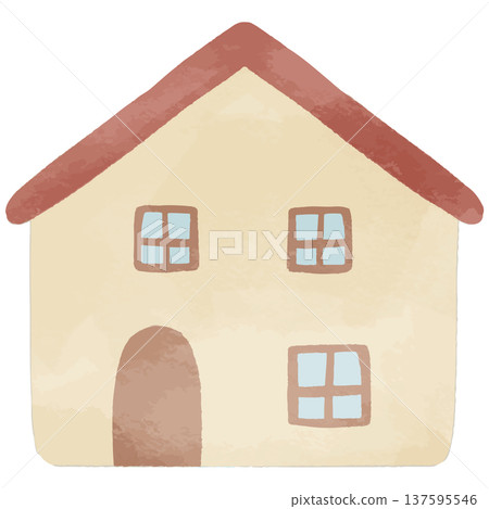 簡潔的房屋外觀,柔和的手繪風格 | 房屋、住宅建築、窗戶、屋頂 簡潔的房屋外觀,柔和的手繪風格 | 房屋、住宅建築、窗戶、屋頂 137595546