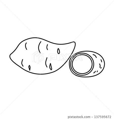 sweet potato vegetable outline coloring page sweet potato vegetable outline coloring page 137595672