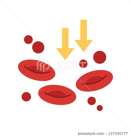 Anemia Icon, Red blood cell erythrocyte Anemia Icon, Red blood cell erythrocyte 137595777