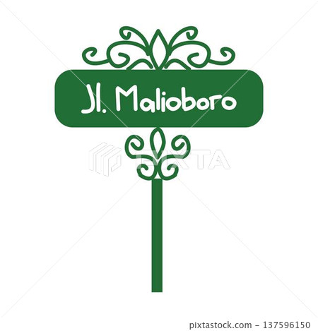 Jalan Malioboro, Malioboro Street Sign 137596150