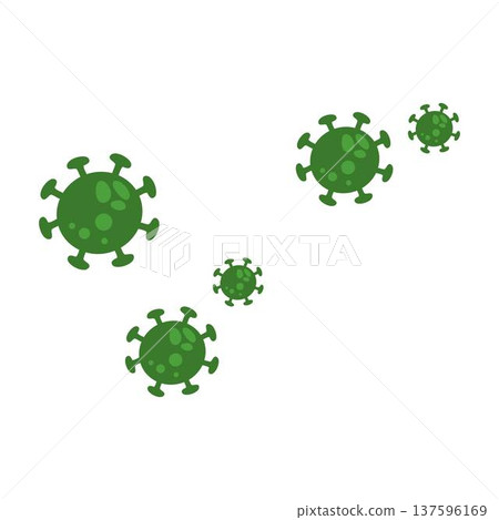 Microscopic View of Green Viruses Microscopic View of Green Viruses 137596169