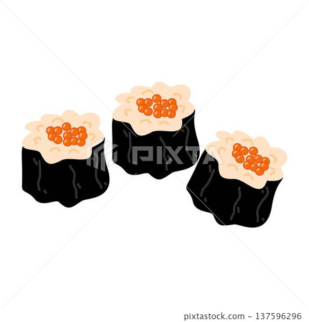 dim sum Seaweed Shrimp Roll illustration dim sum Seaweed Shrimp Roll illustration 137596296
