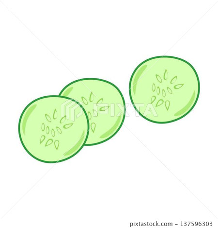 Fresh Sliced Cucumber Fresh Sliced Cucumber 137596303