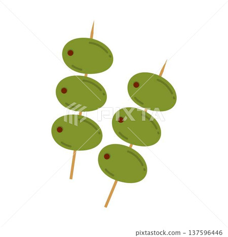 Olives on a Skewer 137596446