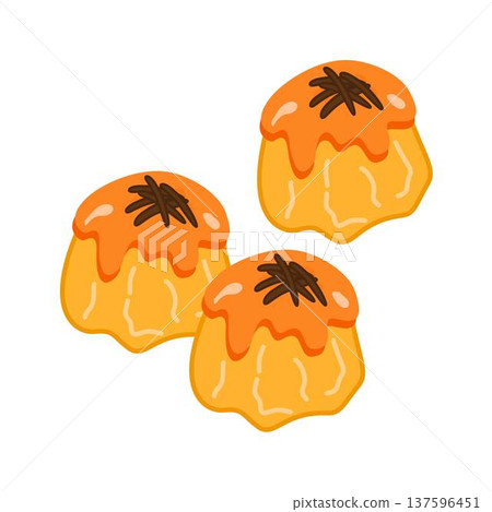 Siu Mai Dimsum Topped With Mentai Sauce And Sprinkles 137596451