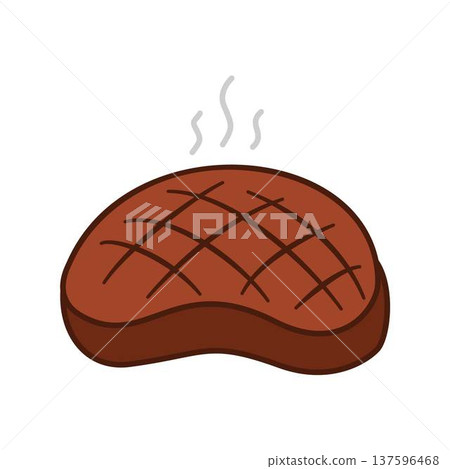 Meat Steak Cooked Barbecue Grilled Illustration Meat Steak Cooked Barbecue Grilled Illustration 137596468