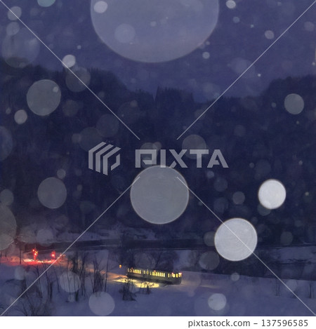 下雪的飯山線 137596585