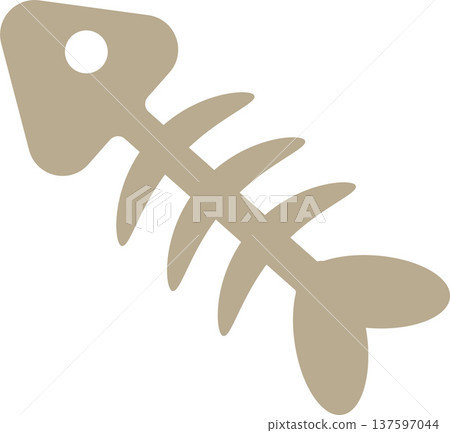 Minimalistic fish skeleton with clean lines and a simple style. PNG Minimalistic fish skeleton with clean lines and a simple style. PNG 137597044