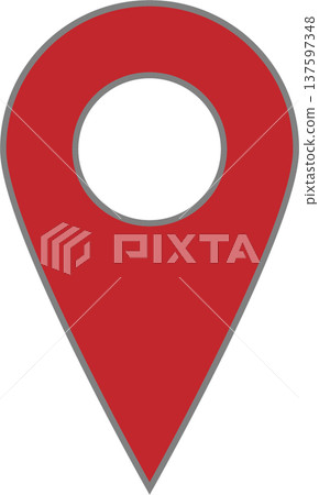 簡易標記 | 位置/地圖 [紅色/有邊框] 137597348