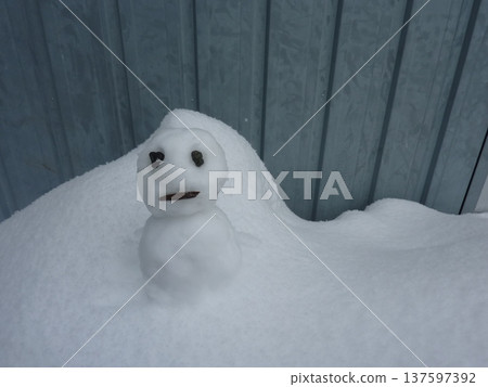 雪人，可愛，寒冷，雪人，自然，雪人，白色，留白 137597392