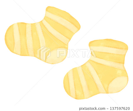 條紋兒童襪子的插圖 137597620