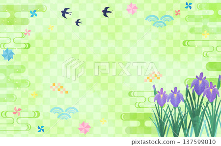 兒童節水彩日式風格背景 2_橫向 137599010