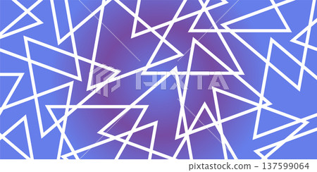藍色背景素材插圖，有重疊的三角形 137599064