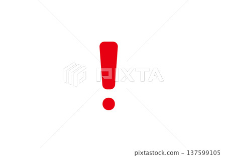 Red exclamation mark icon Red exclamation mark icon 137599105