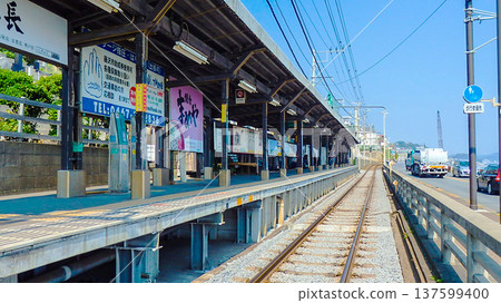 江之島電鐵車站月台場景 江之島電鐵車站月台場景 137599400
