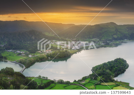 Mountain landscape Ponta Delgada island, Azores Mountain landscape Ponta Delgada island, Azores 137599643