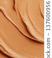 Creamy cosmetic smear in macro style on neutral cappuccino backdrop showing skincare texture with smooth detail concept 137600956