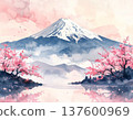 Japanese landscape Japanese style illustration 137600969