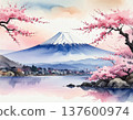 Japanese landscape Japanese style illustration 137600974