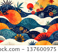 Japanese landscape Japanese style illustration 137600975