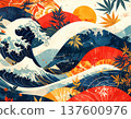 Japanese landscape Japanese style illustration 137600976