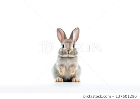 Adorable rabbit isolated on a white background Adorable rabbit isolated on a white background 137601280