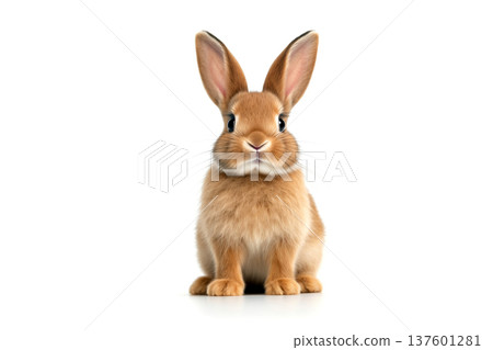 Adorable rabbit isolated on a white background Adorable rabbit isolated on a white background 137601281