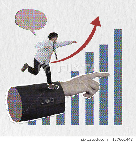 Collage illustrating communication and goal attainment through analytics. Collage illustrating communication and goal attainment through analytics. 137601448