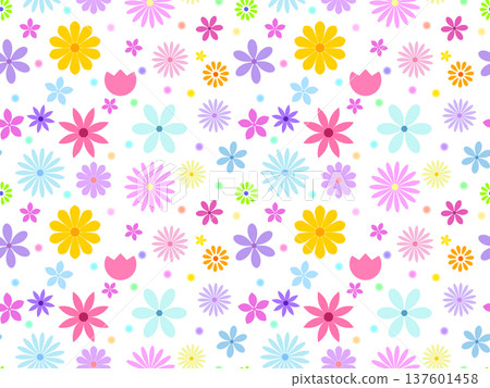 花卉無縫圖案 A-1' 花卉無縫圖案 A-1' 137601458